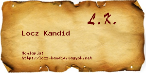 Locz Kandid névjegykártya